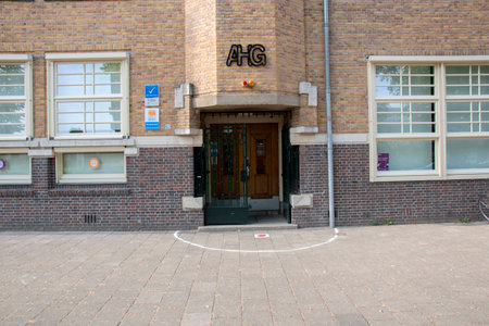 Logo On The Gerhardschool School Building At Amsterdam The Netherlands 2-6-2020のeditorial素材