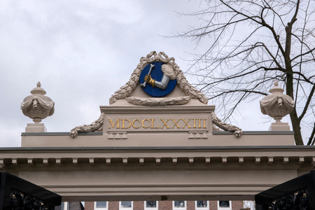 Exit Frankendaelpark Park At Amsterdam The Netherlands 2-4-2020のeditorial素材