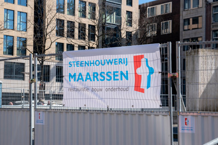 Billboard Steenhouwerij Maarssen At Amsterdam The Netherlands 25-3-2020のeditorial素材