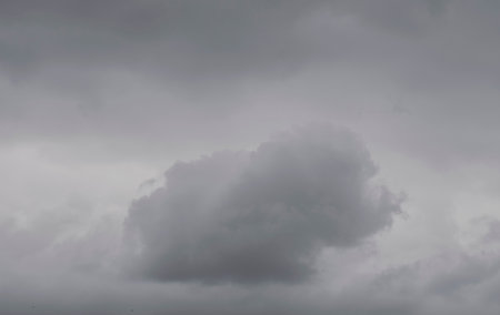 Background Of Clouds In Black And Whiteの写真素材