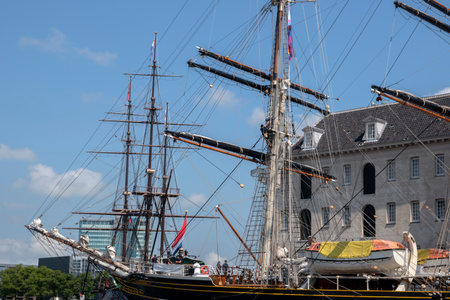 Ship The Stad Amsterdam At The Scheepvaartsmuseum At Amsterdam The Netherlands 4-8-2021