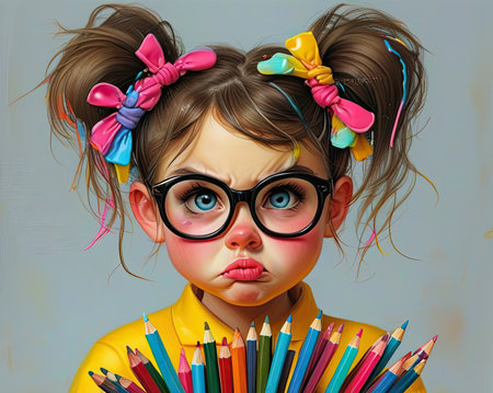 A Little Girl With Pencilsの素材