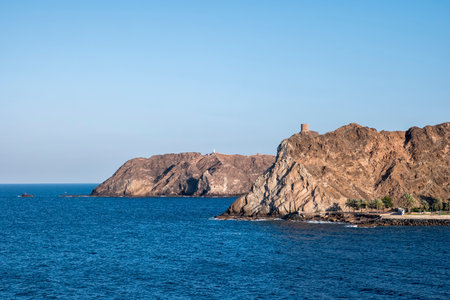 Rocky Coast in Oman near Muscatの写真素材