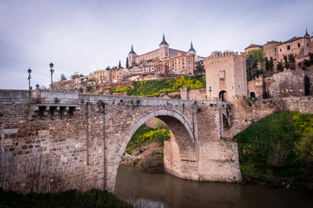 View of the medieval city of Spainの写真素材