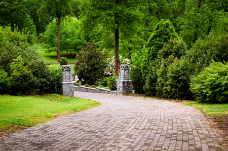 Trail at Grant Park in Atlantaの写真素材