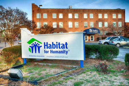 AMERICUS, GA - MARCH 4, 2014  International headquarters for Habitat for Humanity in Americus, Ga , on March 4, 2014  The ministry has helped build or repair more than 800,000 houses worldwide のeditorial素材