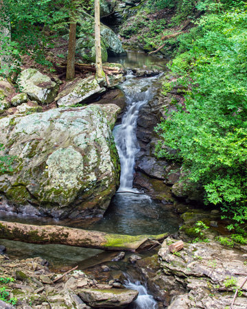 Waterfall at Cloudland Canyon State Park in north Georgiaの写真素材