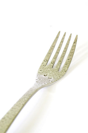 Silver cutlery image - isolated object