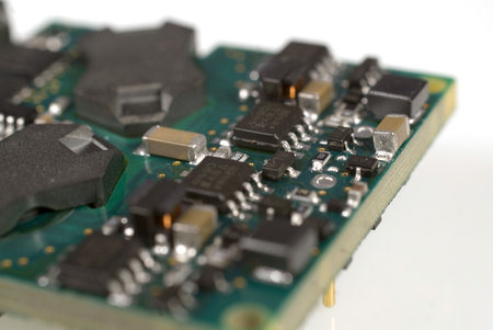 Close up of a power module with limited depth of field