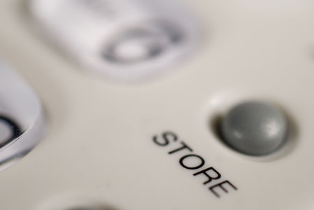 close up detail of a telephone keypad