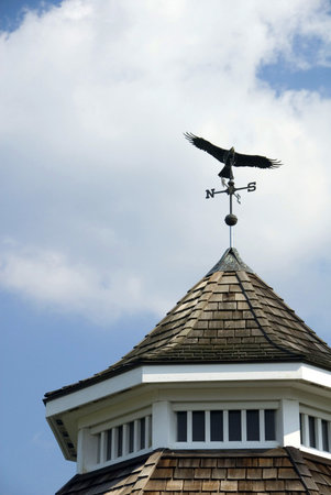Detail of a weathervane on a bandstandの写真素材