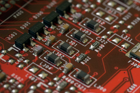 Close up of a modern computer graphics card