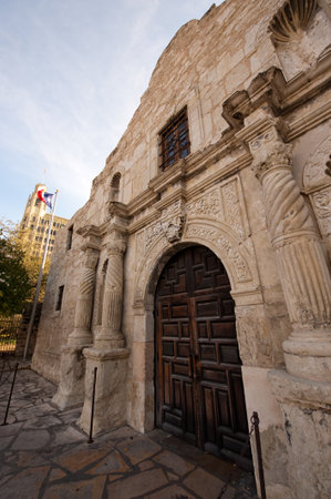 The famous Alamo Mission in San Antonio, Texasの写真素材