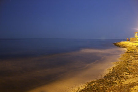 Night shot with long exposure gave this silky, dreamy but also alien feel. の写真素材