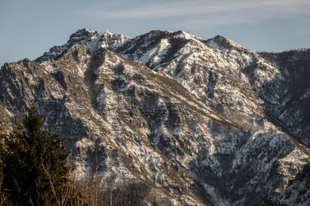 a nice view of talian alps, Seriana Valley.(desaturate)の写真素材