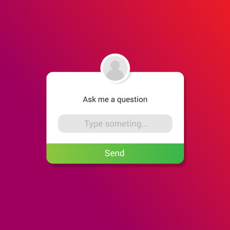 vector illustration of ask me question sticker for social media templateのイラスト素材