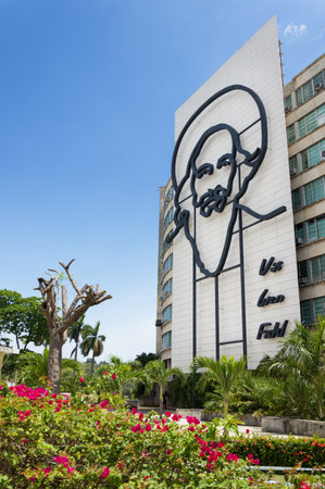 Camilo Cienfuegos monument in Havana, Cuba.のeditorial素材
