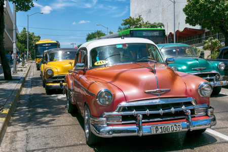 Car traffic in Cubaのeditorial素材