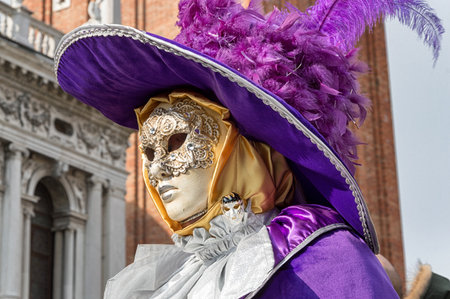 Venice carnival portraitの写真素材