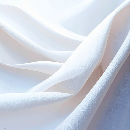 White fabric texture. tissue, textile, cloth, fabric, material, texture. photo studio.の素材