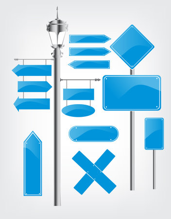 Editable street signsのイラスト素材