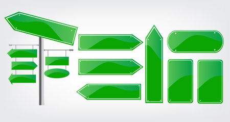 Editable street signs のイラスト素材