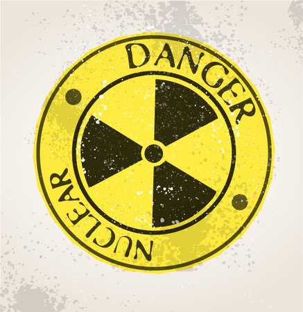 Grunge nuclear signのイラスト素材