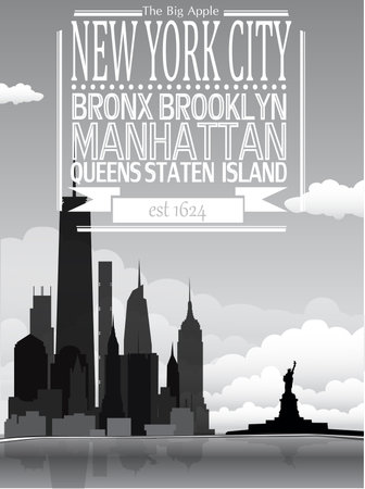 New York backgroundのイラスト素材