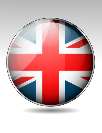 United Kingdom flag button のイラスト素材
