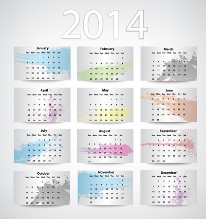 2014 Calendarのイラスト素材