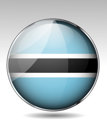 Botswana flag buttonのイラスト素材