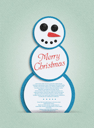 Christmas snowmanのイラスト素材