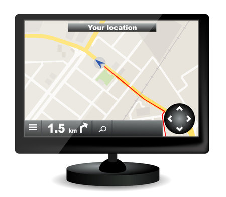 GPS navigationのイラスト素材