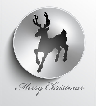 Christmas metal buttonのイラスト素材