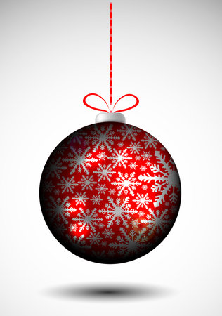 Red Christmas globeのイラスト素材
