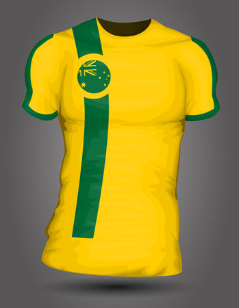 Australia soccer jerseyのイラスト素材