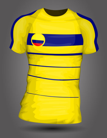 Colombia soccer jerseyのイラスト素材