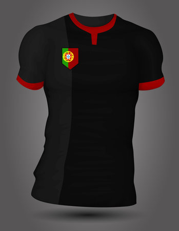 Portugal soccer jerseyのイラスト素材