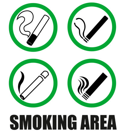 Smoking area symbolsのイラスト素材
