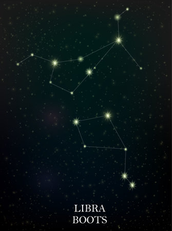 Libra and Boots constellationのイラスト素材