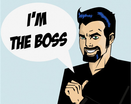 Retro Classic Comic Manのイラスト素材