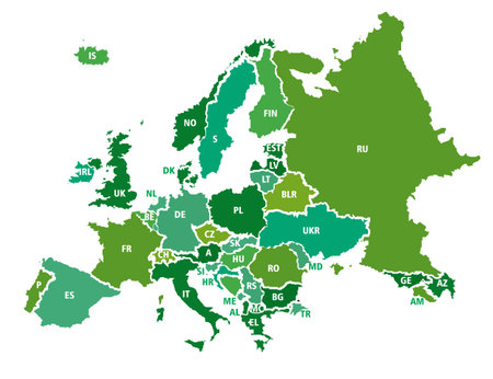 Europe vector mapのイラスト素材