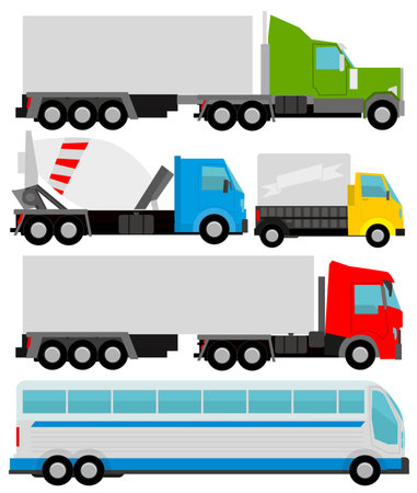 Vector trucksのイラスト素材