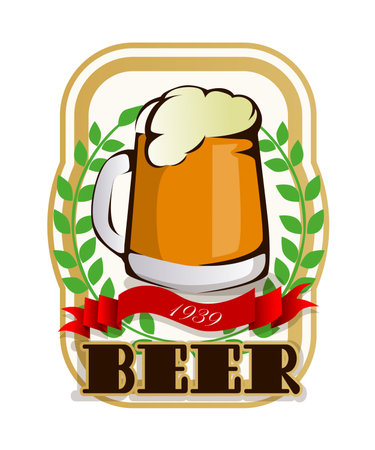Beer labelのイラスト素材