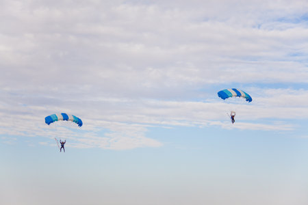 ZARAFSHAN, UZBEKISTAN - October 25: Regional competitions (no name) on parachute sport on October 25, 2010 in Zarafshan, Uzbekistan. のeditorial素材