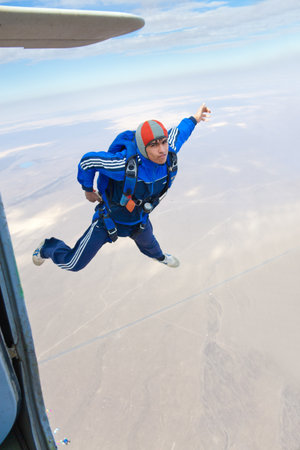 ZARAFSHAN, UZBEKISTAN - October 25: Regional competitions (no name) on parachute sport on October...