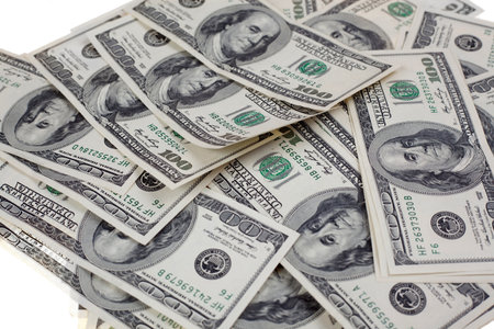 Background with american  dollar bills