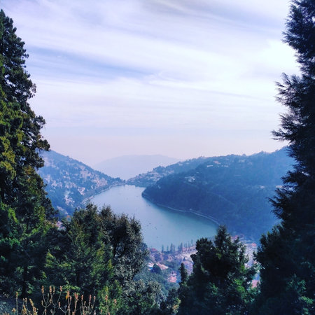 lake from top viewの写真素材