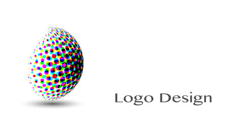 3D Logo Design, this logo is suitable for global companies, world technologies, media and publicity agenciesのイラスト素材