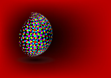 3D Logo Design, this logo is suitable for global companies, world technologies, media and publicity agenciesのイラスト素材